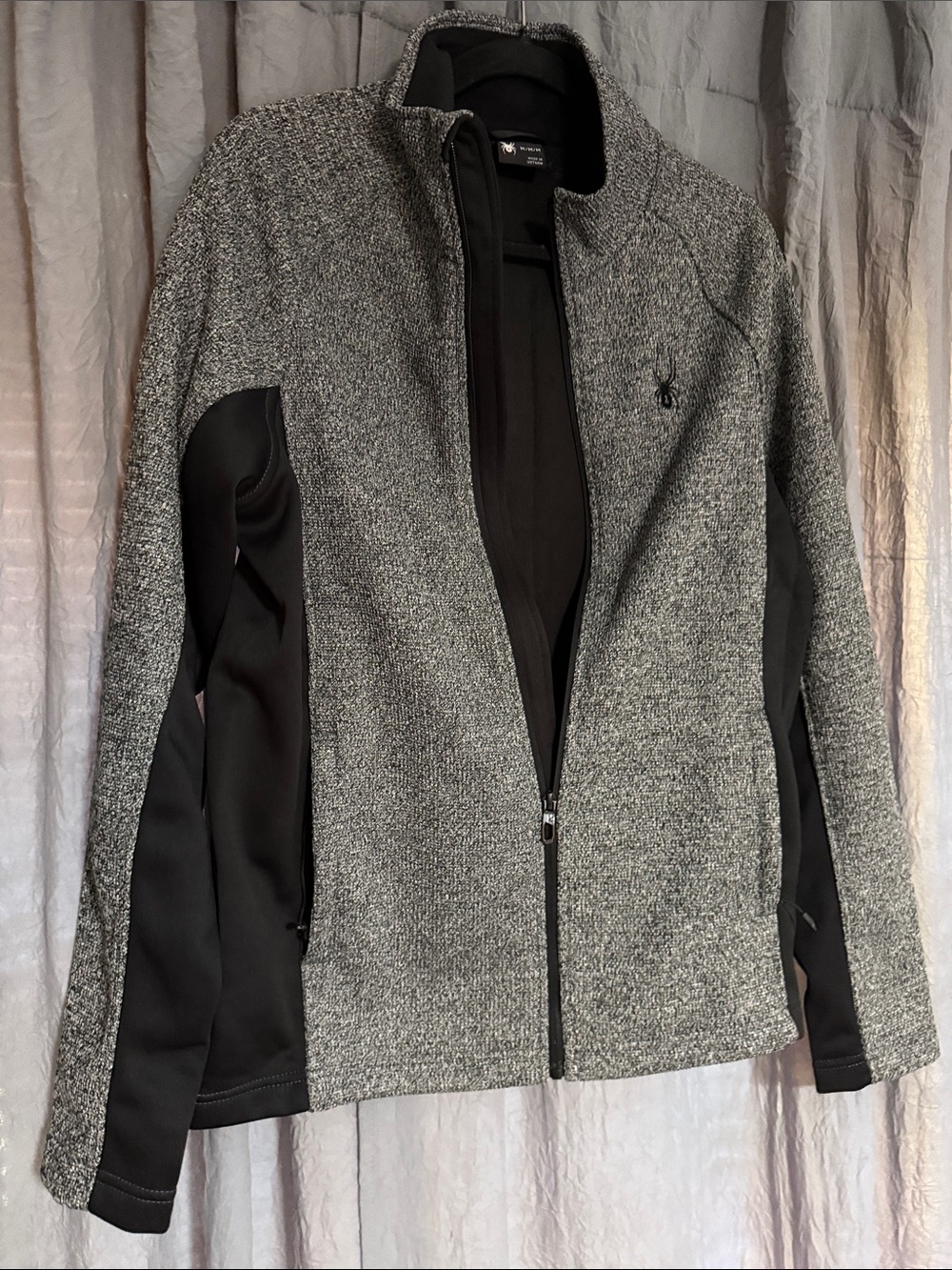 Spyder Women's Heather Gray and Black Full-Zip Utility Jacket